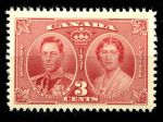 Канада 1937 г. • Sc# 237 • 3 c. • Коронация Георга VI • королевская чета • MNH OG VF