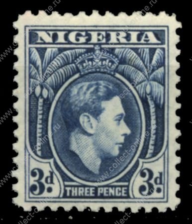Нигерия 1938-1951 гг. • Gb# 53 • 3 d. • Георг VI • стандарт • MNH OG XF