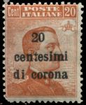 Австрия • оккупация Италии • Трентино 1919 г. • Sc# N68 • 20 c. • надпечатка • MNH!! OG VF