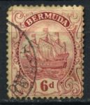 Бермуды 1922-1934 гг. • Gb# 86 • 6 d • Георг V • парусник • стандарт • Used VF