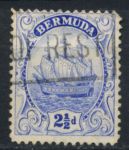 Бермуды 1922-1934 гг. • Gb# 82b • 2 ½ d • Георг V • парусник • стандарт • Used VF