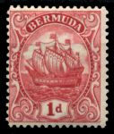 Бермуды 1922-1934 гг. • Gb# 79 • 1 d. • парусник • тип III • стандарт • MH OG VF ( кат. - £18 )