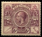 Бермуды 1921 г. • Gb# 72 • 6 d. • 300-летие губернаторства на островах • Георг V • MH OG VF ( кат. - £20 )