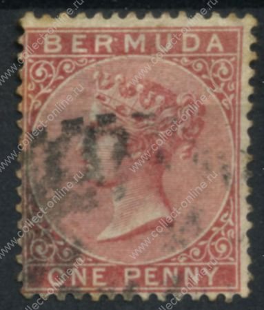 Бермуды 1865-1903 гг. • Gb# 1 • 1 d. • Виктория • стандарт • Used VF