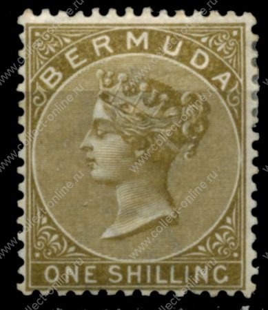 Бермуды 1893-1904 гг. • Gb# 29b • 1 s. • Виктория • стандарт • MH OG VF ( кат. - £15 )