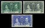 Гибралтар 1937 г. • Gb# 118-20 • ½ - 3 d. • Коронация Георга VI • полн. серия • MNH OG VF ( кат. - £5 )