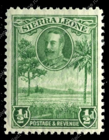 Сьерра-Леоне 1932 г. • Gb# 155 • ½ d. • Георг V основной выпуск • рисовая плантация • MNH OG VF