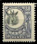 Танганьика 1925 г. • Gb# 92 • 30 c. • осн. выпуск • жираф • MH OG VF ( кат. - £8 )