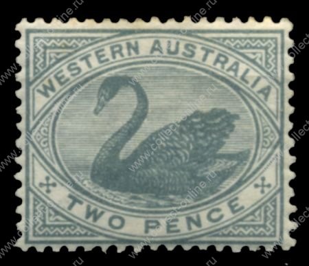 Австралия • Западная Австралия 1885-1893 гг. • Gb# 96a • 2 d. • лебедь • MH OG XF ( кат.- £30 )