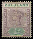 Зулуленд 1894-1896 гг. • Gb# 20 • ½ d. • Королева Виктория • стандарт • MH OG VF- ( кат. - £6 )