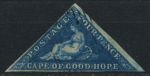 Мыс Доброй Надежды 1853 г. • Gb# 4 • 4 d. • "Надежда" • темно-синяя на синеватой бум. • Used XF- ( кат.- £150)