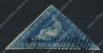 Мыс Доброй Надежды 1853 г. • Gb# 2 • 4 d. • "Надежда" • темно-синяя на ярко-синей бум. • Used VF ( кат.- £225)