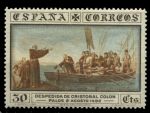 Испания 1930 г. • SC# 427 • 30 c. • Христофор Колумб • отбытие из Палос-де-ла-Фронтера • MH OG XF ( кат.- $5 )