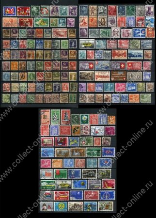 Швейцария XIX-XX век • набор 180+ разных старых марок • Used F - VF