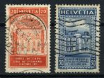 Швейцария 1924 г. • SC# 204-5 • 20 и 30 c. • 50-летие Всемирного Почтового Союза • Used VF • полн. серия ( кат.- $12 )