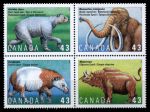 Канада 1994 г. SC# 1529-32 • 43 c.(4) • Доисторические животные • MNH OG XF • полн. серия • кв. блок