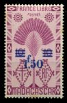 Мадагаскар 1944 г. • Iv# 287 • 1.50 fr. на 10 c. • осн. выпуск • надпечатка нов. номинала • MNH OG* VF ( кат. - €1.50 )