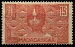 Мадагаскар 1930 - 1938 гг. • Iv# 166 • 15 c. • осн. выпуск • девушка народа бецилео • MNH OG* VF