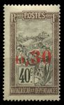 Мадагаскар 1921 г. • Iv# 129 • 30 на 40 c. • осн. выпуск • путешественник в кресле-носилках • надпечатка нов. номинала • MNH OG* F-VF ( кат.- €3 )