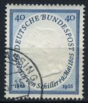 Германия • ФРГ 1955 г. • Mi# 210 • 40 pf. • Фридрих Шиллер • 150 лет со дня смерти • Used XF ( кат.- €7 )