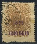 Бразилия 1899 г. • SC# 157 • 1000 R. на 700 R. • надпечатка нов. номинала • Used VF ( кат. - $7 )