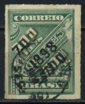 Бразилия 1898 г. • SC# 133 • 700 R. на 500 R. • надпечатка(черная) нов. номинала • Used VF ( кат. - $3 )