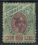 Бразилия 1894-97 гг. • SC# 122 • 1000 R. • без в.з. • стандарт • MH OG VF- ( кат. - $75 )