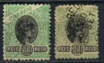 Бразилия 1894-97 гг. • SC# 119 • 300 R. • без в.з. • стандарт • 2 марки разн. цвета • Used VF