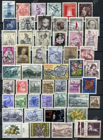 Австрия • вторая половина XX века • набор 50+ разных, старых марок • Used VF