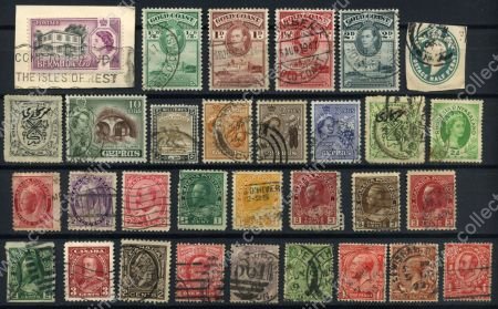 Британские колонии • набор 30 старинных марок • Used VF