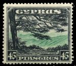 Кипр 1934 г. Gb# 143 • 45 pi. • Георг V основной выпуск • леса Троодоса • MH OG XF ( кат.- £110.00 )