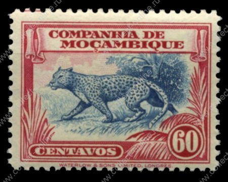 Мозамбика Компания 1937 г. SC# 184 • 60 c. • основной выпуск • леопард • MNH OG XF