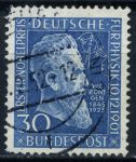 Германия • ФРГ 1951 г. • Mi# 147 • 30 pf. • 50-летие вручения Нобелевской премии Вильге?льму Рентге?ну • Used XF ( кат.- €20 )