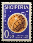 Албания 1962 г. • Mi# 663 • 0.50 L. • исследование космоса • 1-й спутник • MNH OG XF ( кат.- €0.5 )