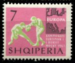 Албания 1963 г. • Mi# 766 • 7 L. • Европейские спортивные соревнования • бокс • MNH OG VF ( кат.- €1.50 )