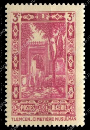Алжир 1936-1937 гг. • Iv# 122 • 3 fr. • осн. выпуск • мусульманское кладбище • MNH OG XF