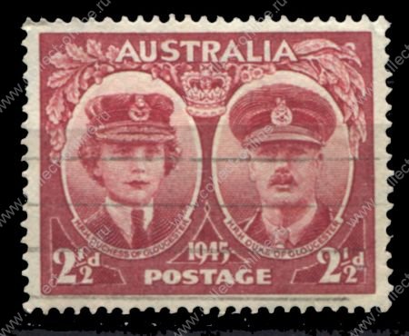 Австралия 1945 г. • Gb# 209 • 2½ d. • Визит герцога и герцогини Глостерских • Used VF