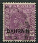 Бахрейн 1933-1937 гг. • Gb# 5 • 1a.3p. • Георг V • надп. на м. Индии • стандарт • Used F-VF ( кат.- £ 5 )