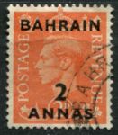 Бахрейн 1948-1949 гг. • Gb# 54 • 2 a. на 2 d. • Георг VI • надп. на м. Великобритании • стандарт • Used VF