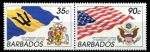 Барбадос 1997 г. • Sc# 534-5a • 35 и 90 c. • Визит президента США Б. Клинтона • полн. серия(пара) • MNH OG VF ( кат.- $2.75 )