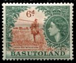 Басутоленд 1954-1958 гг. • Gb# 48 • 6 d. • Елизавета II • основной выпуск • пастух с лесиба • MH OG VF