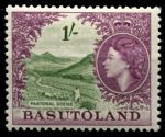 Басутоленд 1954-1958 гг. • Gb# 49 • 1 sh. • Елизавета II • основной выпуск • овцы на пастбище • MNH OG VF