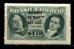Бразилия 1942 г. • Sc# C47 • 5.4 cr. на 5400 r. • 5-я годовщина новой конституции • надпечатка • авиапочта • MNH OG XF ( кат. - $8+ )