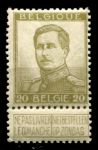Бельгия 1912-1913 гг. • Mi# 101 I • 20 c. • с именем гравера • Король Альберт I • стандарт • MNH OG VF