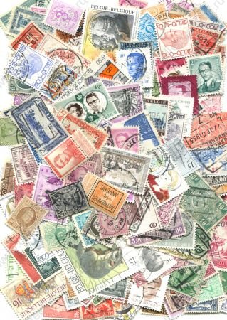Бельгия • конец XIX - XX век • набор 200 разных старых марок • Used F-VF