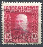 Босния и Герцеговина 1912-1914 гг. • SC# 70 • 10 h. • армейская почта • император Франц-Иосиф • Used VF