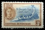 Британский Гондурас 1949 г. • Gb# 167 • 3 c. • 150-летие битвы у рифа св. Георгия • карта острова • MNH OG VF