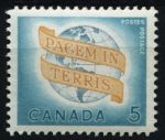 Канада 1964 г. • SC# 416 • 5 c. • Мир Земле • MNH OG XF