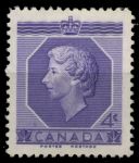 Канада 1953 г. • Sc# 330(Gb# 461) • 4 c. • Коронация Елизаветы II • MNH OG XF