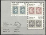 Канада 1978 г. • SC# 756a • 14+30 c.+$1.25 • 100 лет первой почтовой марке Канады • блок • MNH OG XF ( кат. - $3.25 )